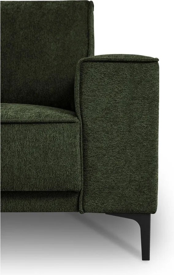 Zielony narożnik z tkaniny szenilowej (lewostronny/z szezlongiem) Copenhagen – Scandic