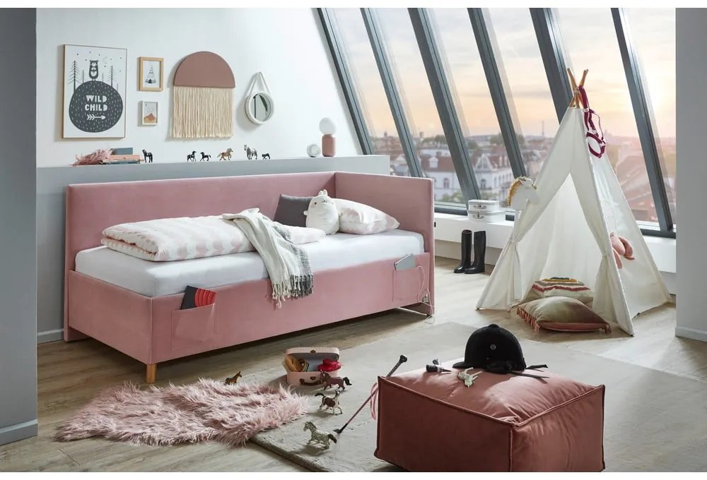 Różowe łóżko dziecięce 90x200 cm Cool – Meise Möbel