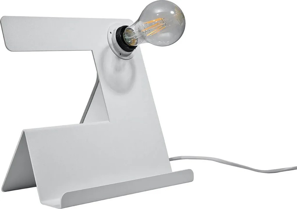 Biała industrialna lampka stołowa - EX562 S7-W87