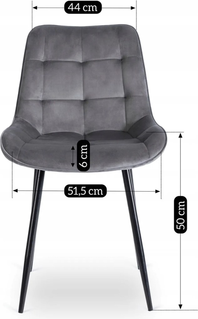 Zestaw Stół Okrągły Rozkładany HARRY 102-142 cm Dąb Artisan/Czarny i 6 Krzeseł Tapicerowanych CHRIS Szarych Nowoczesnych