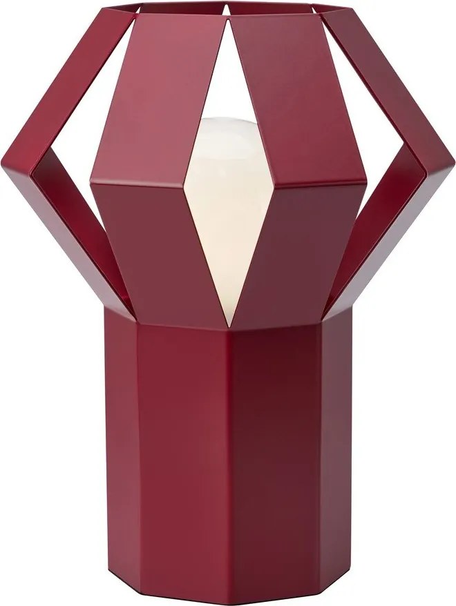 Czerwona metalowa lampa stołowa z metalowym kloszem (wysokość 27 cm) Octa – Markslöjd