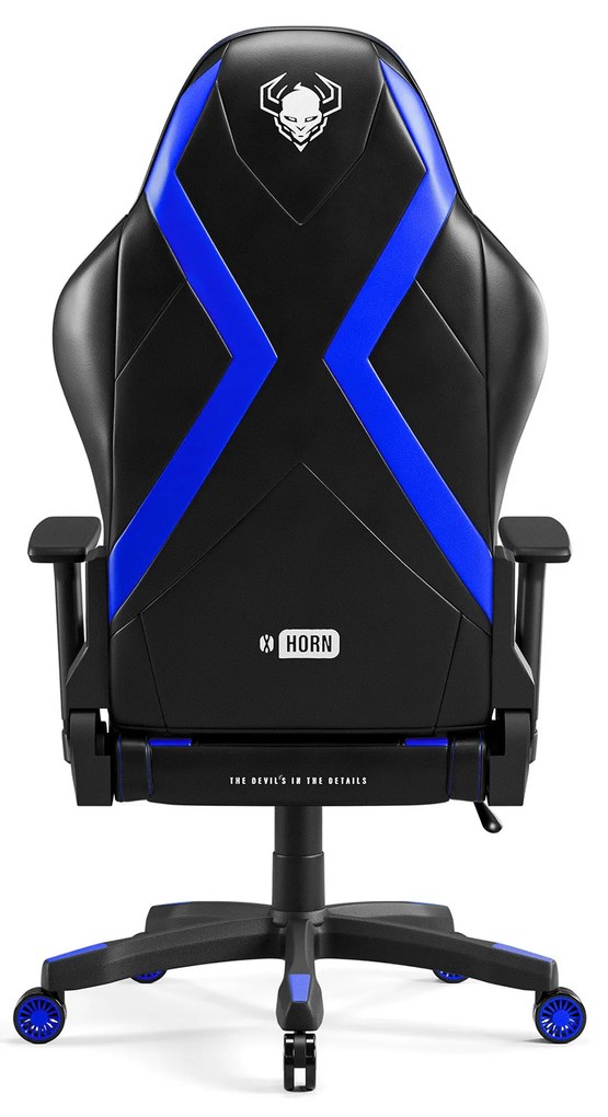 Fotel gamingowy Diablo X-Horn 2.0 Normal Size, czarno-niebieski