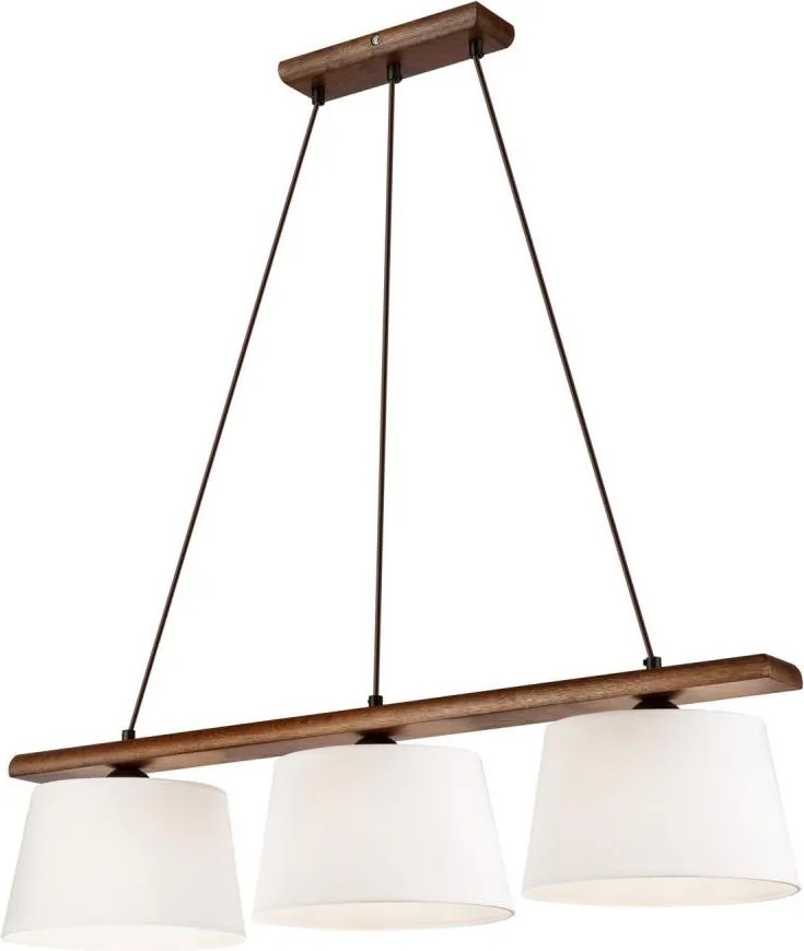 Żyrandol na lince AIDA 3xE27/60W/230V dąb/orzech