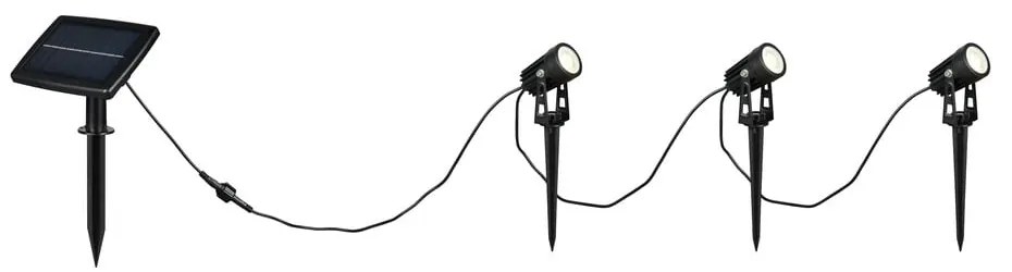Lampa zewnętrzna wbijana LED solarna Obidos – Trio