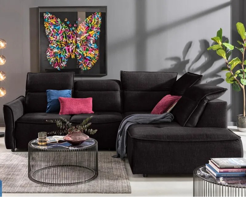 Narożnik MURILLO L z elektryczną regulacją siedziska Prawostronny w tkaninie VOGUE 17 WERSAL