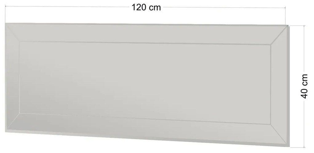 Lustro Nady White 40 x 120 cm
