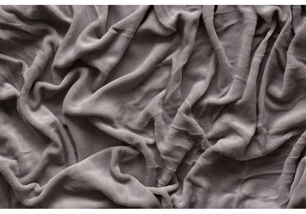 Szare prześcieradło z mikropluszu z gumką 180x200 cm – Jerry Fabrics