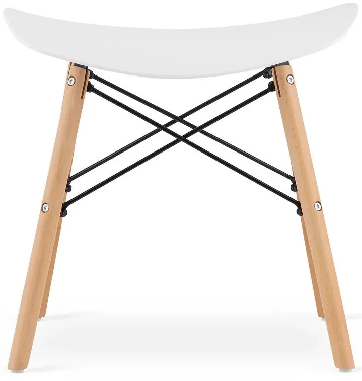 Zestaw 4 szt. białych taboretów skandynawskich A8-F91