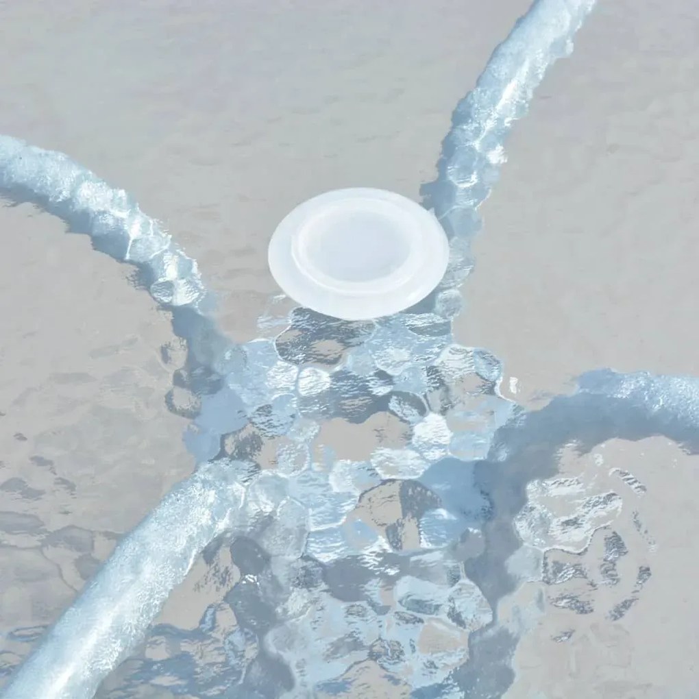 Metalowy stolik ogrodowy ze szklanym blatem - Gabriel 3X