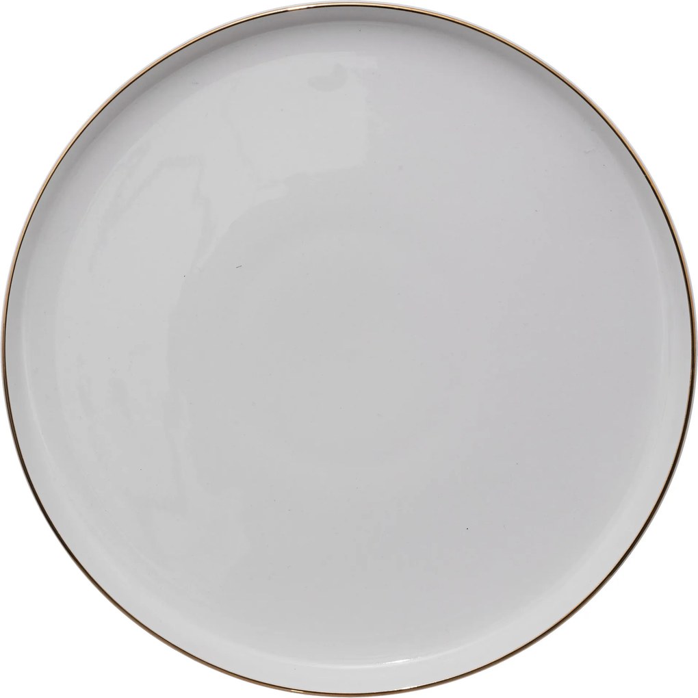 Talerze obiadowe porcelanowe SUBLIMA, złota obwódka, 6 sztuk x Ø 27 cm