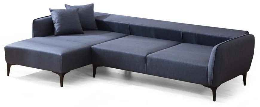 Niebieska sofa narożna Belissimo, lewy narożnik – Balcab Home