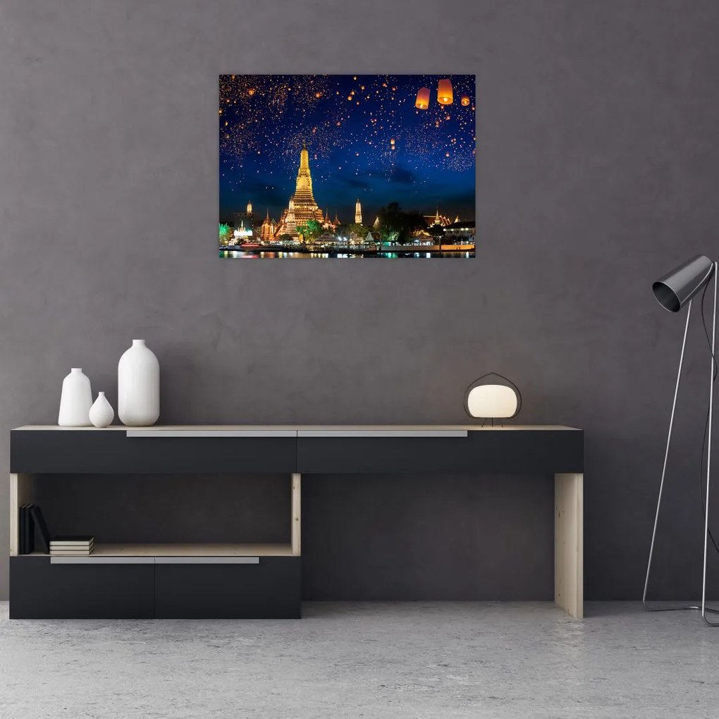 Obraz - Lampiony szczęścia, Bangkok (70x50 cm)
