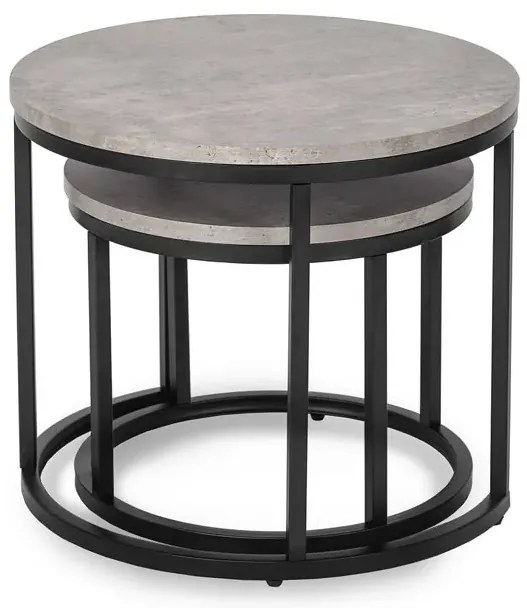 Zestaw 2 industrialnych stolików kawowych beton F2-D94