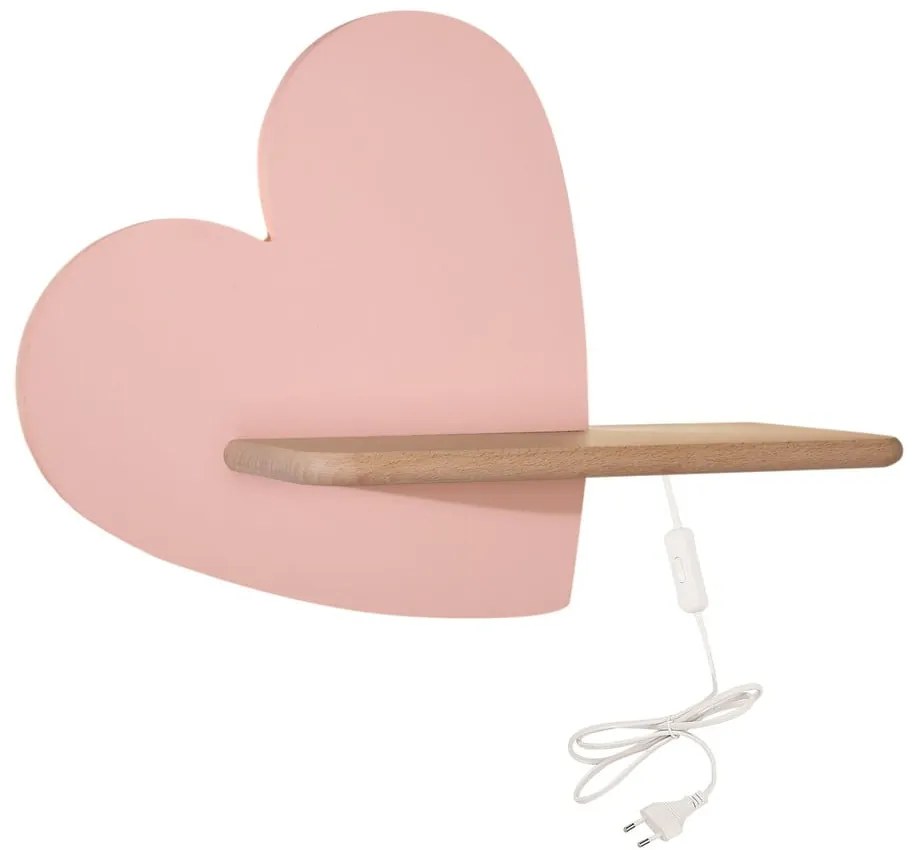 Różowa lampa dziecięca Heart – Candellux Lighting
