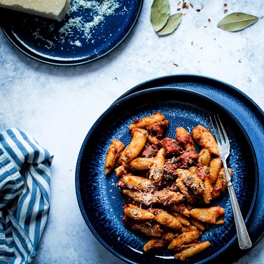 Zestaw płytkich i głębokich talerzy 12 szt. NIARA – niebieski