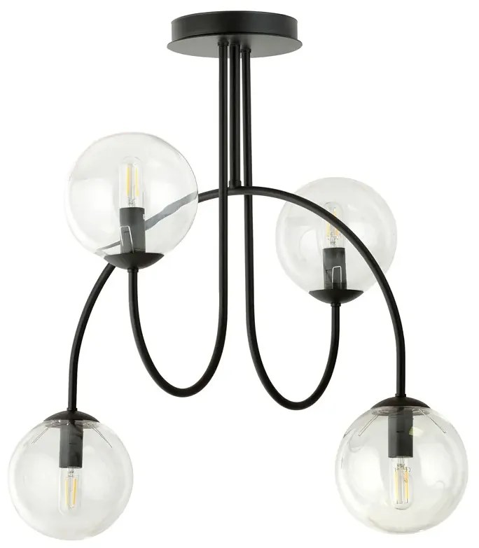 Nowoczesna lampa sufitowa z przezroczystymi kloszami - D115-Hurgen