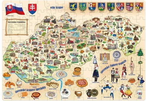 Popular Puzzle Mapa Słowacji, 160 elementów