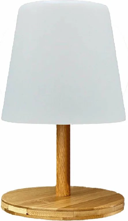 Wireless table lamp H25CM WOOD