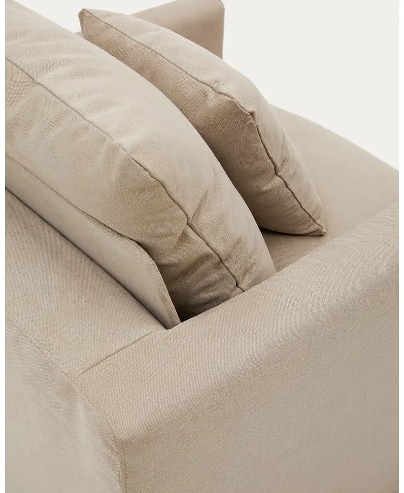 Beżowy lniany fotel Nora – Kave Home