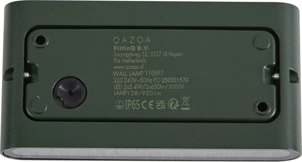 Nowoczesny kinkiet zewnętrzny ciemnozielony 17,5 cm z LED IP65 - Batt