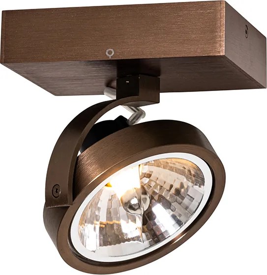 Designerski reflektor obrotowy i pochylany ciemny brąz - Go