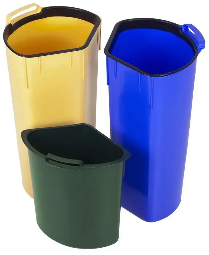 Plastikowy kosz na śmieci segregowane na pedał 17+17+6 l Trio – Curver