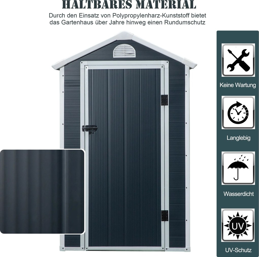 Dom Ogrodowy Outsunny z Wentylacją, Szary