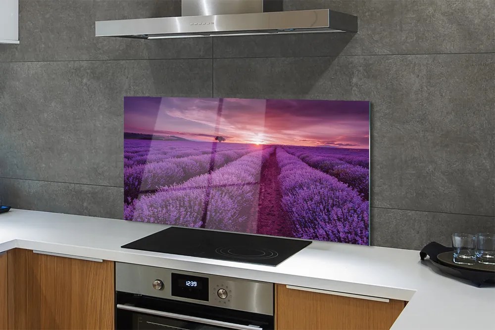 Szkło do Kuchni na Ścianę Prowansalski Styl Wrzosów