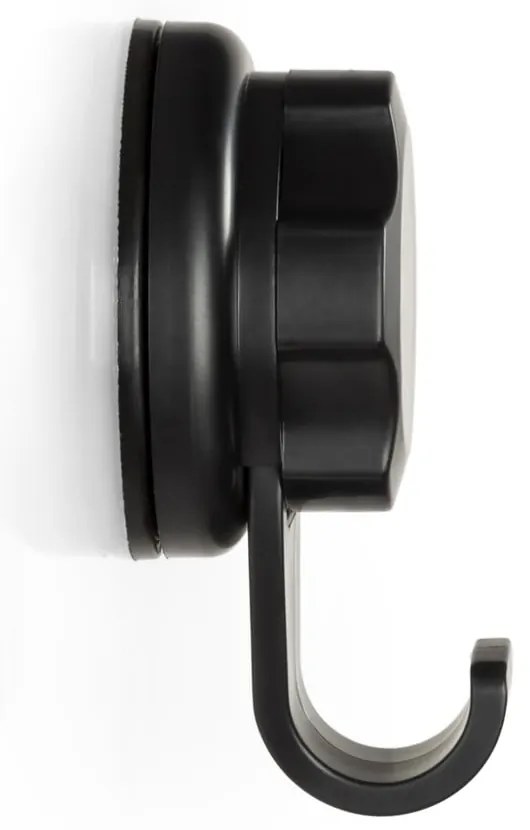 Zestaw 4 czarnych samoprzylepnych haczyków ściennych Compactor Bestlock Black Big Hooks, ⌀ 7,1 cm