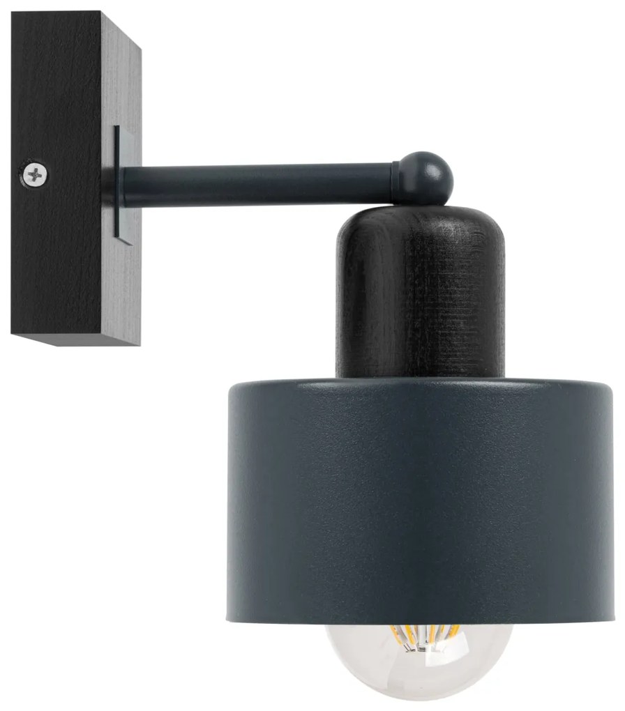 Antracytowo-czarny kinkiet LED WD-AN10x10SC jednopunktowy z litego dre