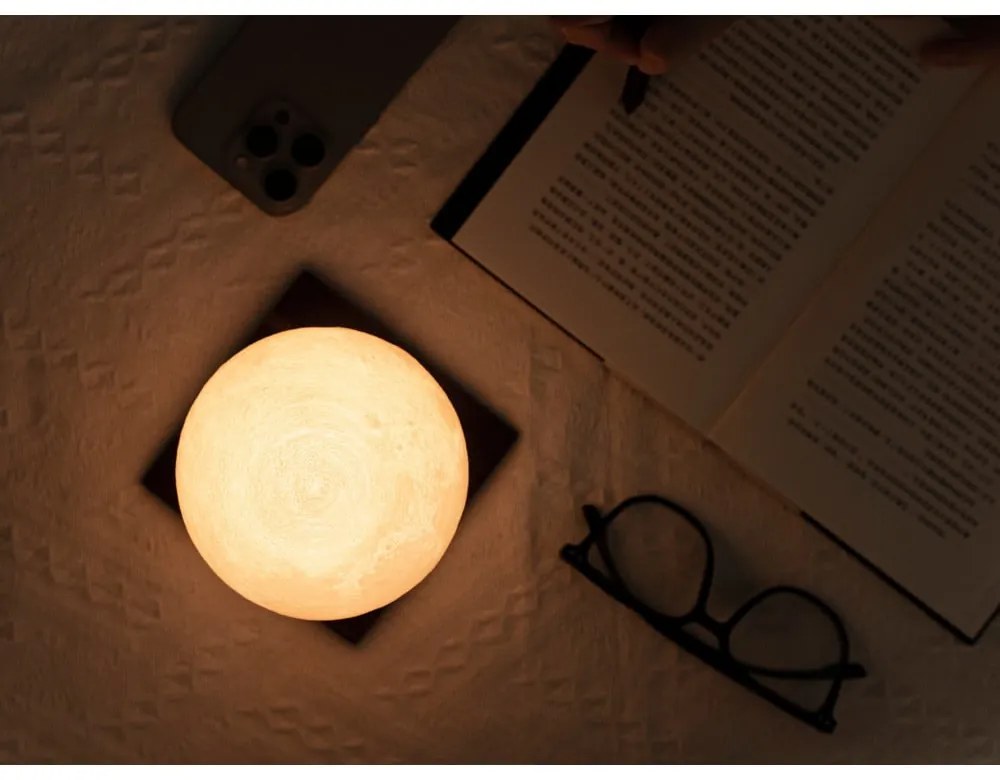 Ciemnobrązowa dekoracja świetlna na USB ø 12 cm Smart LunaSpin – Gingko