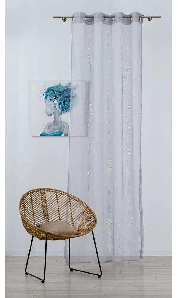 Szara firanka 140x245 cm Miko – Mendola Fabrics