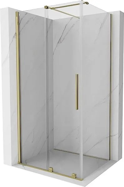 Mexen Velar kabina prysznicowa rozsuwana 130 x 85 cm, transparent, złota - 871-130-085-01-50