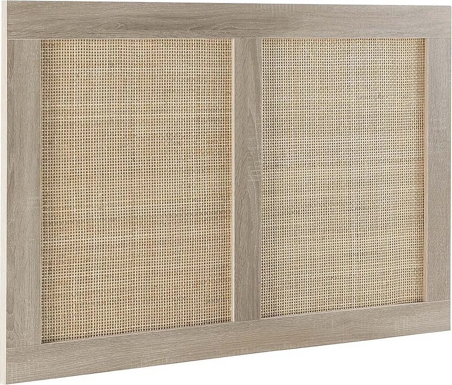 Kolumna zagłówka Musa 95 x 60 cm kolor dębu, naturalny rattan