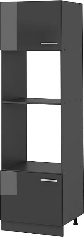 Szafka do mikrofalówki antracyt wysoki połysk 60x57.2x206.8 r-line