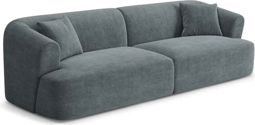 Ciemnoszara sztruksowa sofa 255 cm Campi – Cosmopolitan Design