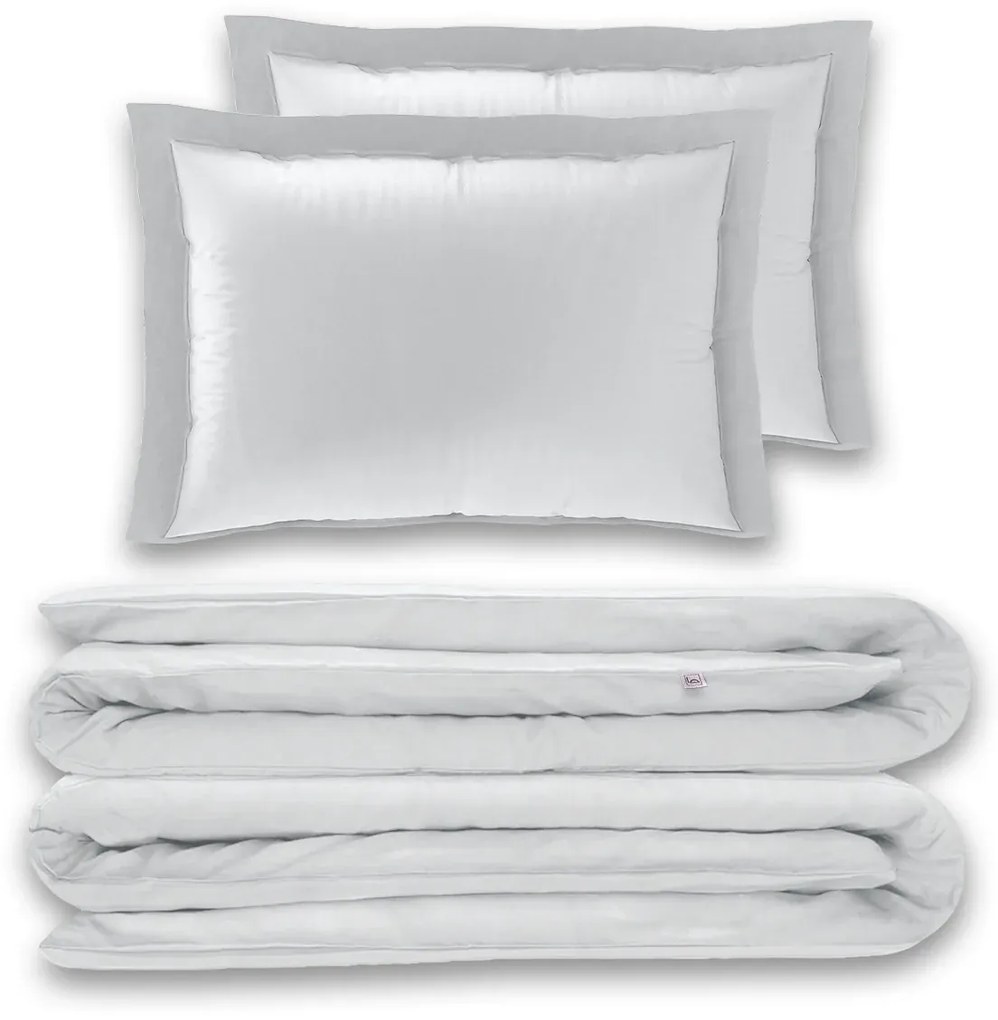 Pościel bawełniana satynowa biały puch | LaCama