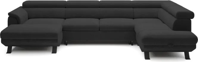 Narożnik RAVEN XL wolnostojący z funkcją spania tkanina Artico 37439 Antracytowy WERSAL