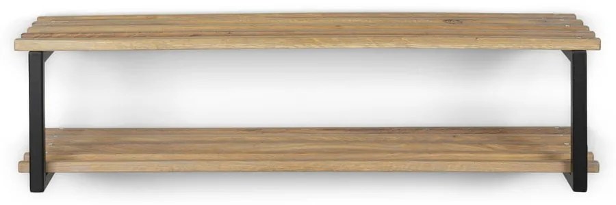 Czarna/w naturalnym kolorze metalowa wisząca szafka na buty 100x26x34 cm Marco – Spinder Design