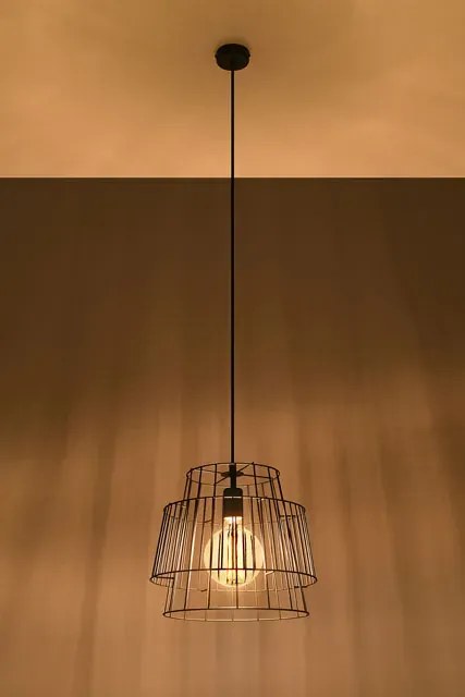 Czarna druciana lampa wisząca loftowa - EX582 F8-N08