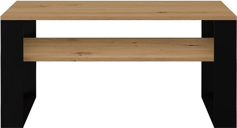 Ława Modern 1P | Stolik Kawowy Artisan Czarny | 90x58x50 | Nowoczesny Design