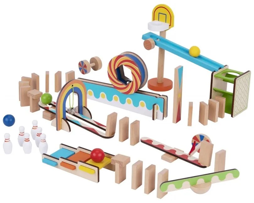 Tooky toy tor kulkowy kulodrom domino