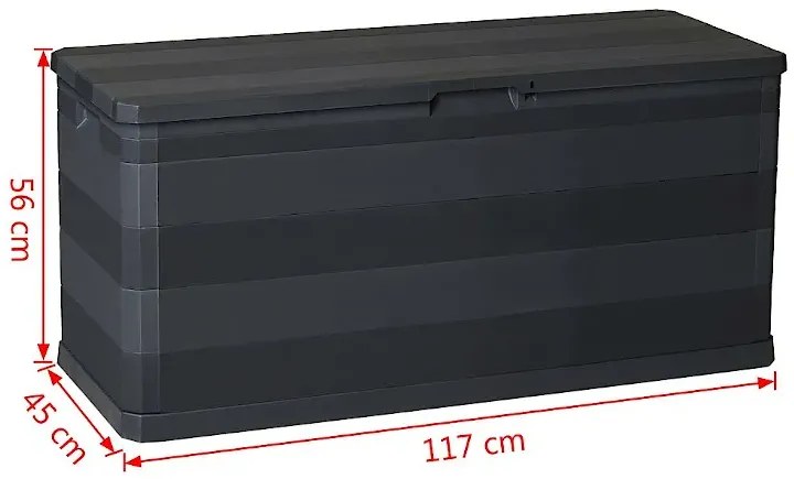 Czarna prostokątna skrzynia ogrodowa - Fimi
