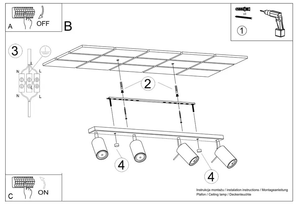 Zielona lampa punktowa 6x81 cm Etna – Sollux