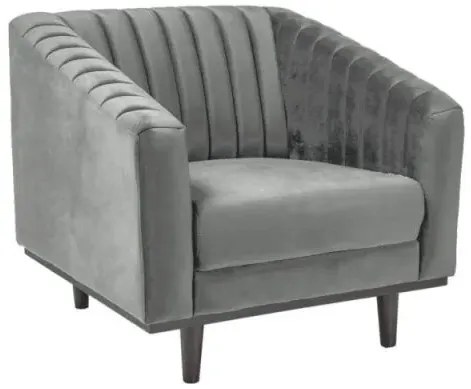 FOTEL ASPREY 1 VELVET SZARY BLUVEL 14/ WENGE SIGNAL