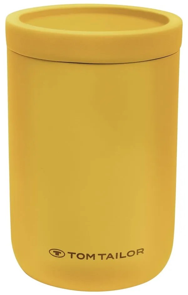 Musztardowy organizer łazienkowy na waciki z żywicy polimerowej Tom Tailor T-Color Bath – Wenko
