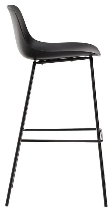 Czarny hoker (wysokość siedziska 74 cm) Altea – Kave Home