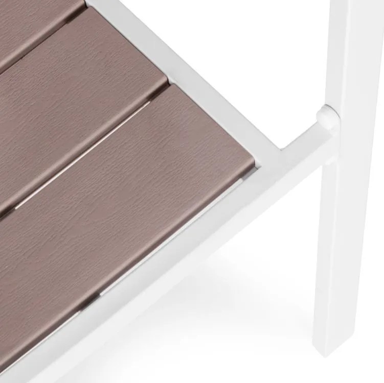 Krzesła ogrodowe Caprila - zestaw 2 szt. na taras i balkon, kolor biało-beżowy