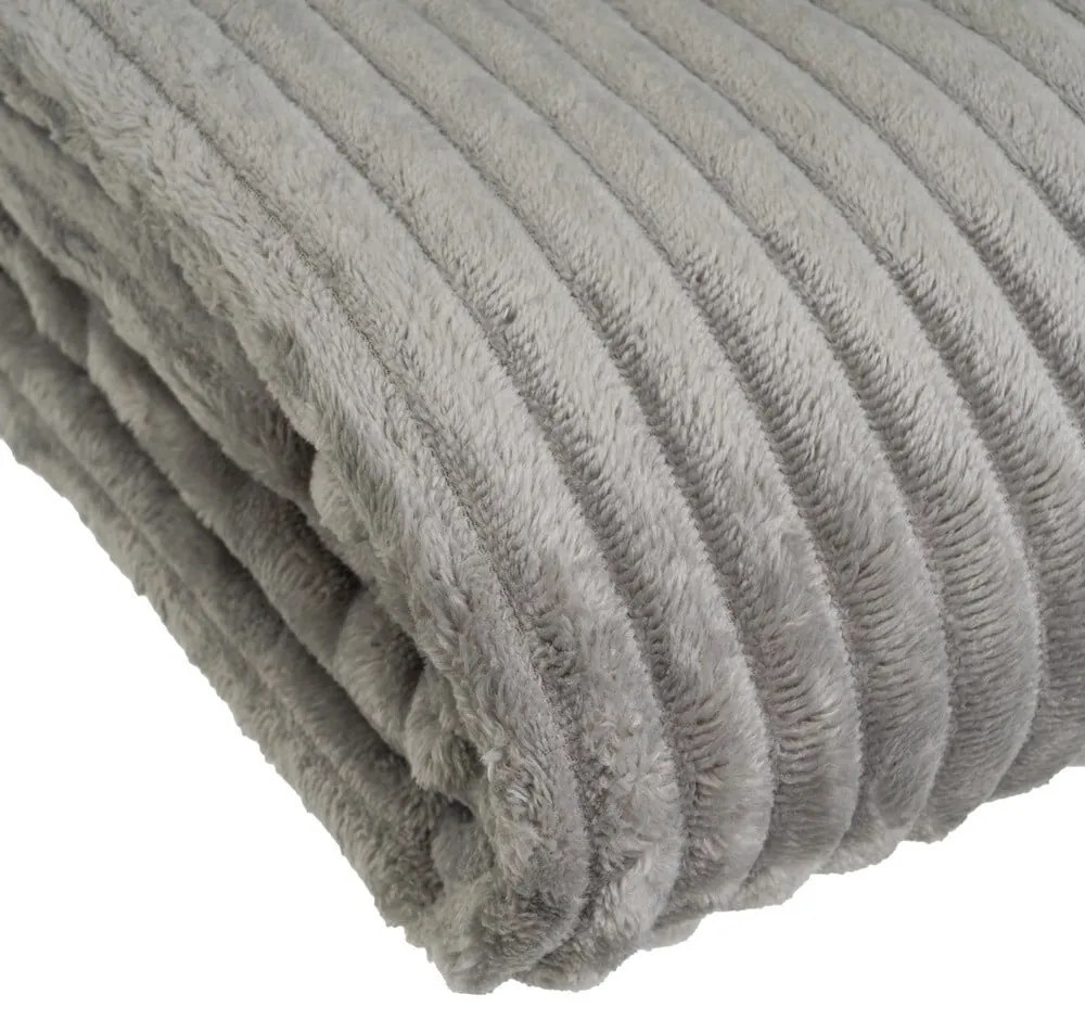 Szary koc z mikropluszu 130x160 cm Fur Velvet – Casa Selección