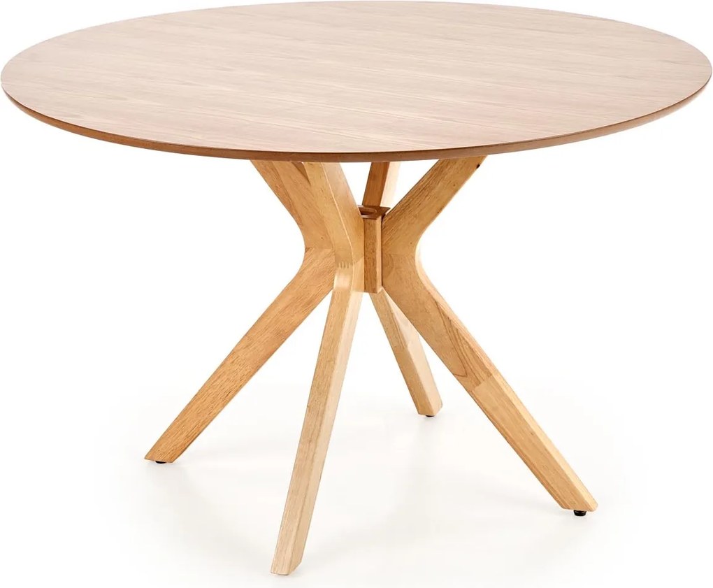 Stół z okrągłym blatem na giętych nogach Nicolas